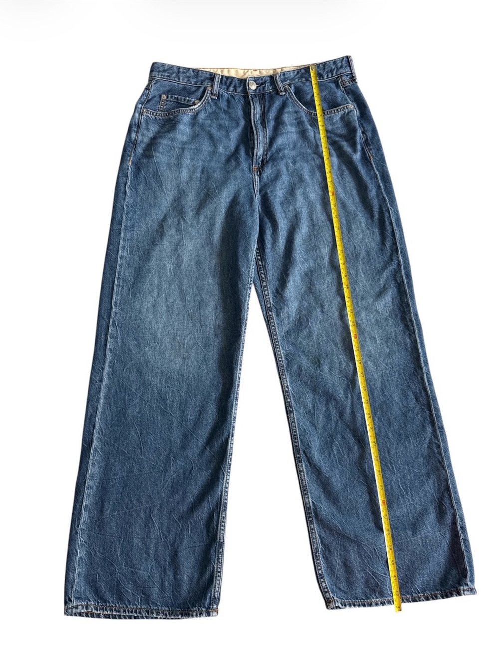 RAG & BONE Logan Mid-Rise Wide Leg Jeans Women’s 33 Featherweight Blue Baggy - Picture 11 of 16